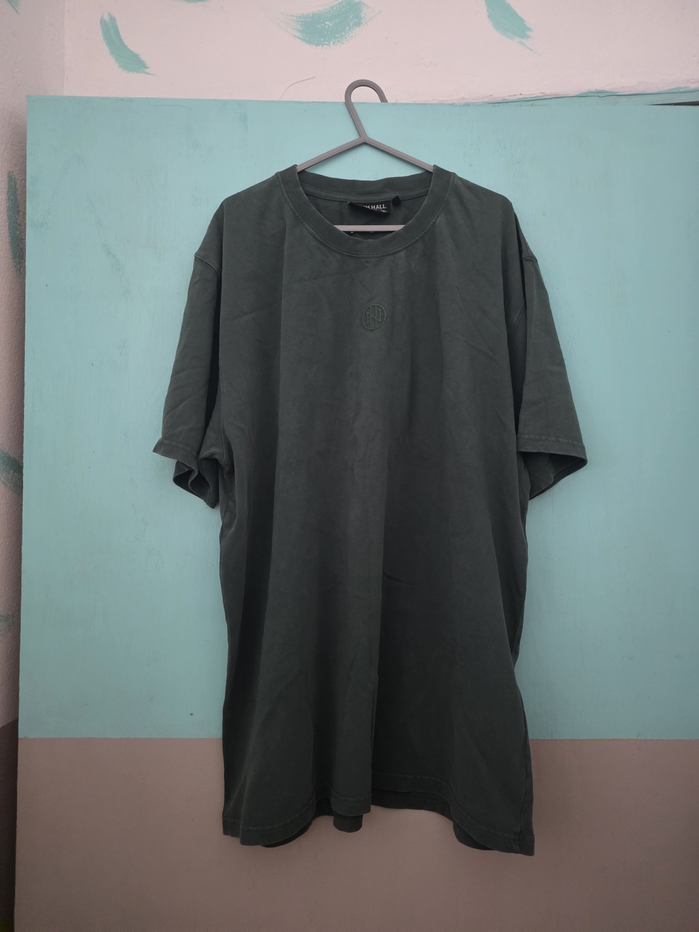 Men's Oversized Dark Green Short Sleeve Tee
